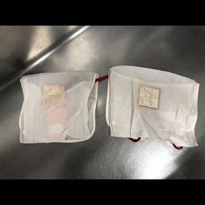 Lot of 2 Victoria’s Secret Sheer Dust Bag - 10” x 8” - EUC